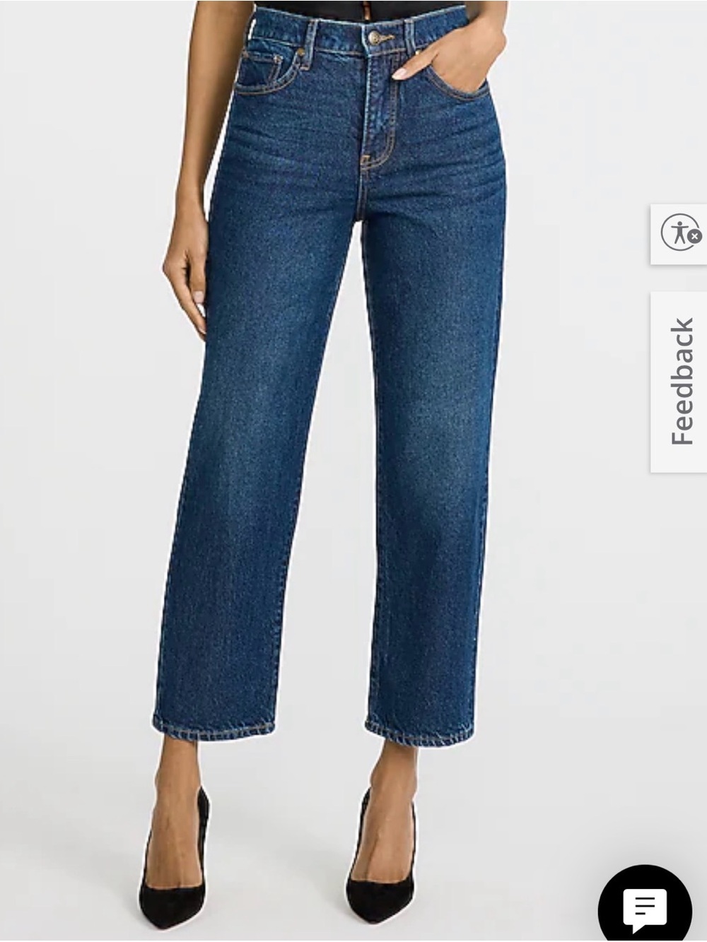 Express High Rise Straight Ankle Jeans